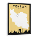 Tehran, Iran - Mapas de amor de la ciudad 86 - Emiliano Deificus | Cuadro decorativo de Canvas Lab