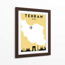 Tehran, Iran - Mapas de amor de la ciudad 86 - Emiliano Deificus | Cuadro decorativo de Canvas Lab