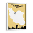 Tehran, Iran - Mapas de amor de la ciudad 86 - Emiliano Deificus | Cuadro decorativo de Canvas Lab