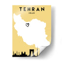 Tehran, Iran - Mapas de amor de la ciudad 86 - Emiliano Deificus | Cuadro decorativo de Canvas Lab