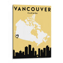 Vancouver, Canada - Mapas de amor de la ciudad 90 - Emiliano Deificus | Cuadro decorativo de Canvas Lab