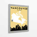 Vancouver, Canada - Mapas de amor de la ciudad 90 - Emiliano Deificus | Cuadro decorativo de Canvas Lab