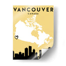 Vancouver, Canada - Mapas de amor de la ciudad 90 - Emiliano Deificus | Cuadro decorativo de Canvas Lab