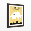 Zurich, Suiza - Mapas de amor de la ciudad 95 - Emiliano Deificus | Cuadro decorativo de Canvas Lab