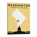 Washington, DC - Mapas de amor de la ciudad 93 - Emiliano Deificus | Cuadro decorativo de Canvas Lab