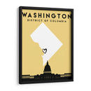 Washington, DC - Mapas de amor de la ciudad 93 - Emiliano Deificus | Cuadro decorativo de Canvas Lab