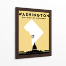 Washington, DC - Mapas de amor de la ciudad 93 - Emiliano Deificus | Cuadro decorativo de Canvas Lab