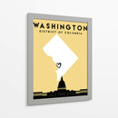 Washington, DC - Mapas de amor de la ciudad 93 - Emiliano Deificus | Cuadro decorativo de Canvas Lab
