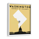 Washington, DC - Mapas de amor de la ciudad 93 - Emiliano Deificus | Cuadro decorativo de Canvas Lab