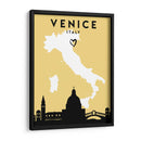 Venecia, Italia, Mapas de amor de la ciudad 91 - Emiliano Deificus | Cuadro decorativo de Canvas Lab