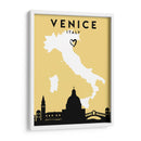 Venecia, Italia, Mapas de amor de la ciudad 91 - Emiliano Deificus | Cuadro decorativo de Canvas Lab