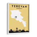 Yerevan, Armenia, Mapas de amor de la ciudad 94 - Emiliano Deificus | Cuadro decorativo de Canvas Lab