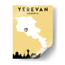 Yerevan, Armenia, Mapas de amor de la ciudad 94 - Emiliano Deificus | Cuadro decorativo de Canvas Lab