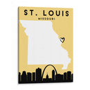 St. Louis, Missouri, Mapas de amor de la ciudad 82 - Emiliano Deificus | Cuadro decorativo de Canvas Lab