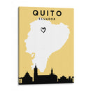 Quito, Ecuador, Mapas de amor de la ciudad 70 - Emiliano Deificus | Cuadro decorativo de Canvas Lab