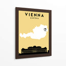 Vienna, Austria, Mapas de amor de la ciudad 92 - Emiliano Deificus | Cuadro decorativo de Canvas Lab