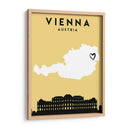 Vienna, Austria, Mapas de amor de la ciudad 92 - Emiliano Deificus | Cuadro decorativo de Canvas Lab