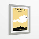 Vienna, Austria, Mapas de amor de la ciudad 92 - Emiliano Deificus | Cuadro decorativo de Canvas Lab