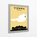 Vienna, Austria, Mapas de amor de la ciudad 92 - Emiliano Deificus | Cuadro decorativo de Canvas Lab