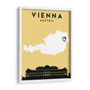 Vienna, Austria, Mapas de amor de la ciudad 92 - Emiliano Deificus | Cuadro decorativo de Canvas Lab