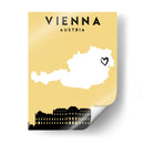 Vienna, Austria, Mapas de amor de la ciudad 92 - Emiliano Deificus | Cuadro decorativo de Canvas Lab