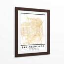 San Francisco, 1 mapas 68 - Emiliano Deificus | Cuadro decorativo de Canvas Lab