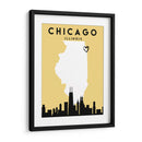 Chicago - Mapas de amor de la ciudad 21 - Emiliano Deificus | Cuadro decorativo de Canvas Lab