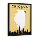 Chicago - Mapas de amor de la ciudad 21 - Emiliano Deificus | Cuadro decorativo de Canvas Lab