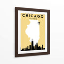 Chicago - Mapas de amor de la ciudad 21 - Emiliano Deificus | Cuadro decorativo de Canvas Lab