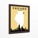 Chicago - Mapas de amor de la ciudad 21 - Emiliano Deificus | Cuadro decorativo de Canvas Lab