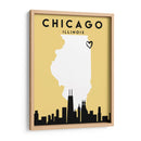 Chicago - Mapas de amor de la ciudad 21 - Emiliano Deificus | Cuadro decorativo de Canvas Lab