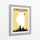 Chicago - Mapas de amor de la ciudad 21 - Emiliano Deificus | Cuadro decorativo de Canvas Lab