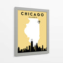 Chicago - Mapas de amor de la ciudad 21 - Emiliano Deificus | Cuadro decorativo de Canvas Lab