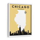 Chicago - Mapas de amor de la ciudad 21 - Emiliano Deificus | Cuadro decorativo de Canvas Lab