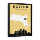 Boston - Mapas de amor de la ciudad 16 - Emiliano Deificus | Cuadro decorativo de Canvas Lab