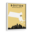 Boston - Mapas de amor de la ciudad 16 - Emiliano Deificus | Cuadro decorativo de Canvas Lab