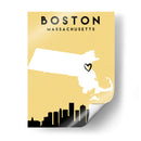 Boston - Mapas de amor de la ciudad 16 - Emiliano Deificus | Cuadro decorativo de Canvas Lab