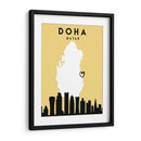 Doha - Mapas de amor de la ciudad 26 - Emiliano Deificus | Cuadro decorativo de Canvas Lab