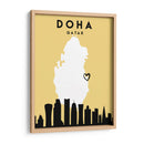 Doha - Mapas de amor de la ciudad 26 - Emiliano Deificus | Cuadro decorativo de Canvas Lab