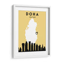 Doha - Mapas de amor de la ciudad 26 - Emiliano Deificus | Cuadro decorativo de Canvas Lab