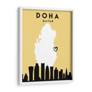 Doha - Mapas de amor de la ciudad 26 - Emiliano Deificus | Cuadro decorativo de Canvas Lab