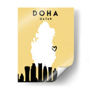 Doha - Mapas de amor de la ciudad 26 - Emiliano Deificus | Cuadro decorativo de Canvas Lab