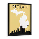 Detroit - Mapas de amor de la ciudad 25 - Emiliano Deificus | Cuadro decorativo de Canvas Lab