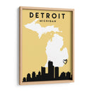 Detroit - Mapas de amor de la ciudad 25 - Emiliano Deificus | Cuadro decorativo de Canvas Lab