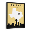 Dallas - Mapas de amor de la ciudad 24 - Emiliano Deificus | Cuadro decorativo de Canvas Lab