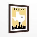 Dallas - Mapas de amor de la ciudad 24 - Emiliano Deificus | Cuadro decorativo de Canvas Lab
