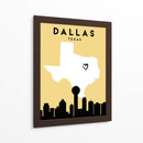 Dallas - Mapas de amor de la ciudad 24 - Emiliano Deificus | Cuadro decorativo de Canvas Lab
