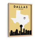 Dallas - Mapas de amor de la ciudad 24 - Emiliano Deificus | Cuadro decorativo de Canvas Lab