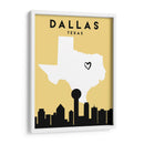 Dallas - Mapas de amor de la ciudad 24 - Emiliano Deificus | Cuadro decorativo de Canvas Lab