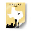 Dallas - Mapas de amor de la ciudad 24 - Emiliano Deificus | Cuadro decorativo de Canvas Lab